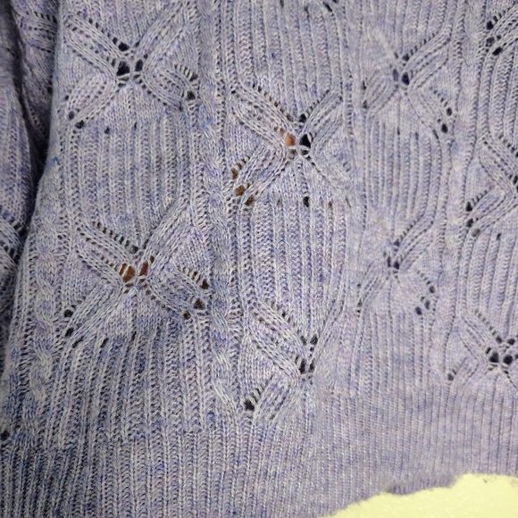 Democracy Women's V-Neck Plus Knit Sweater in Lavender Sz PL - Picture 7 of 12